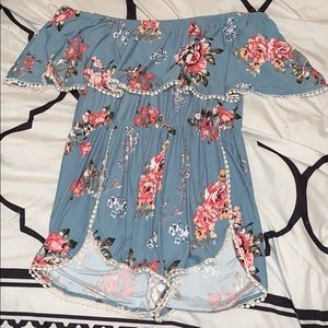 Floral Off the Shoulder Romper